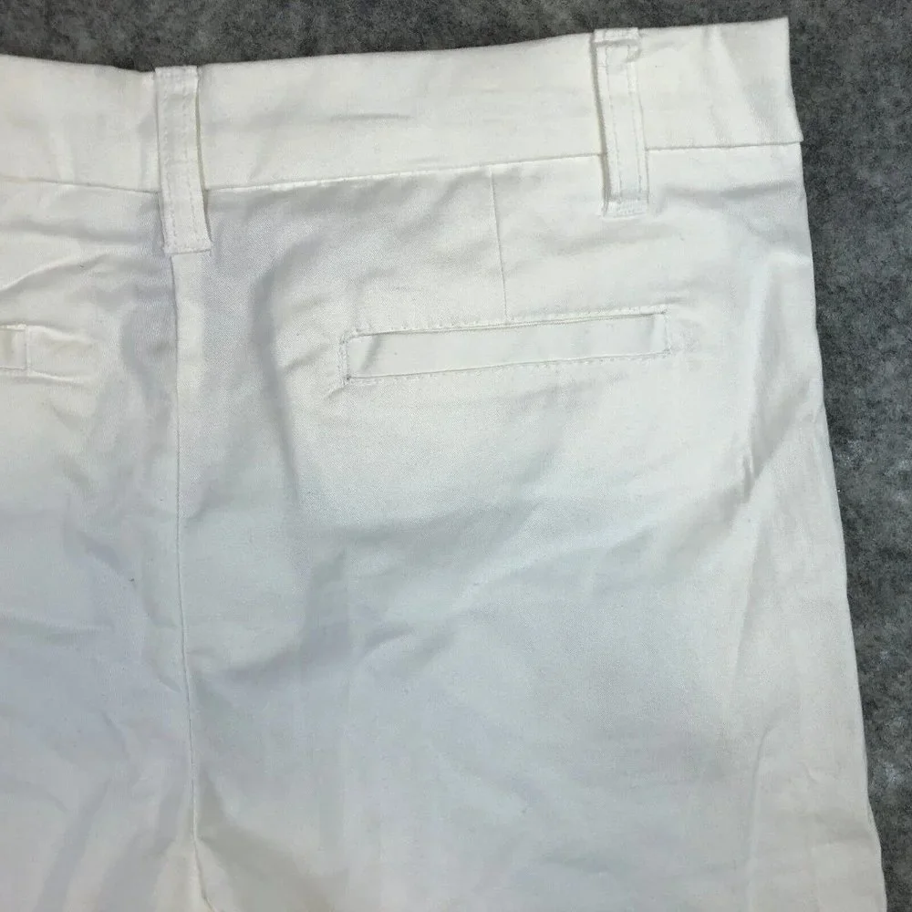 New York Co Shorts 6 28 White Mid Rise Bermuda Chino Work Casual Uniform Solid - Picture 7 of 9